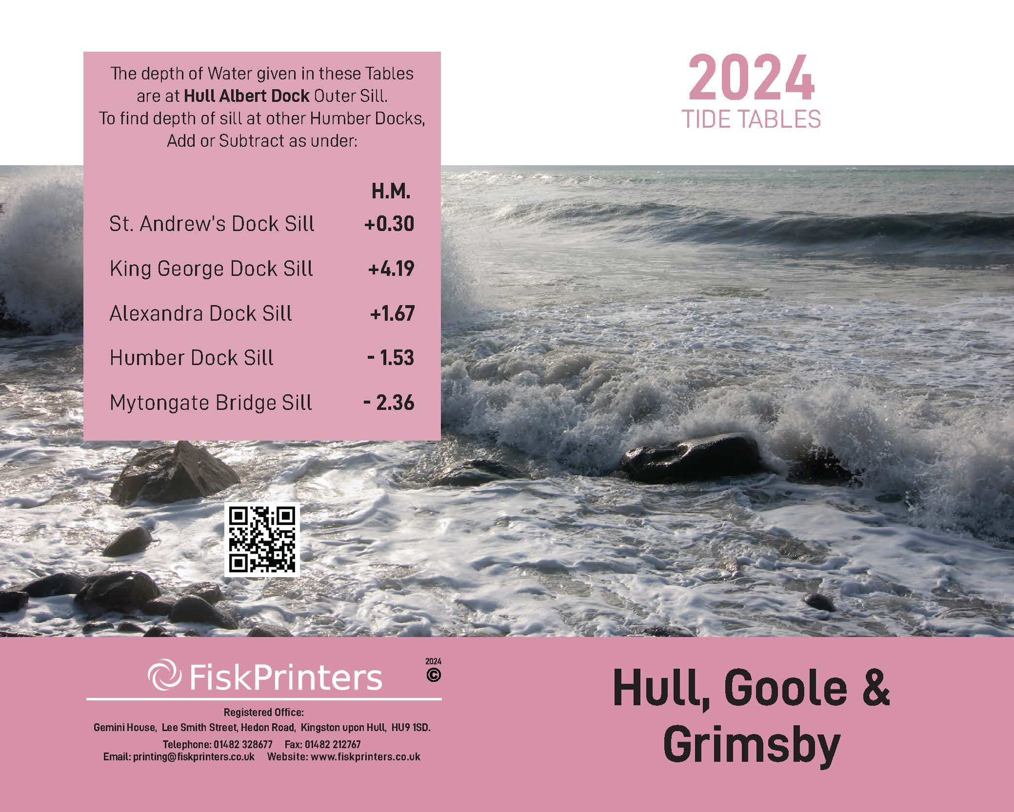 Hull, Goole & Grimsby Tide Table 2024 Fisk Printers